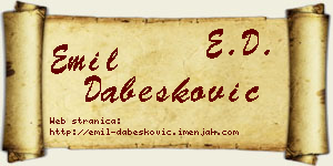 Emil Dabesković vizit kartica